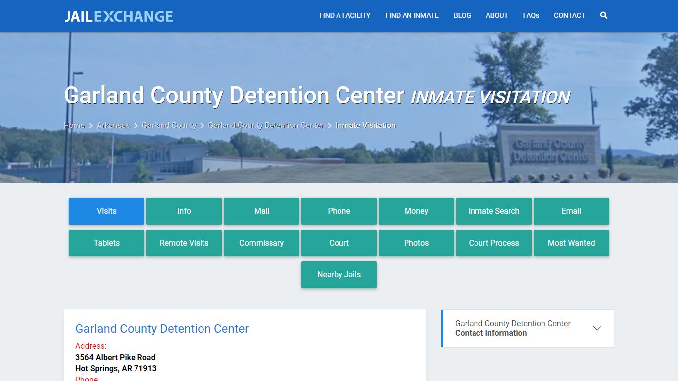 Inmate Visitation - Garland County Detention Center, AR - Jail Exchange