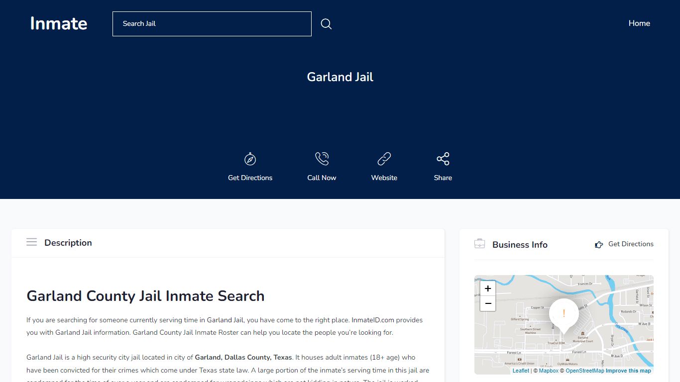 Garland County Jail Roster - Inmate Search